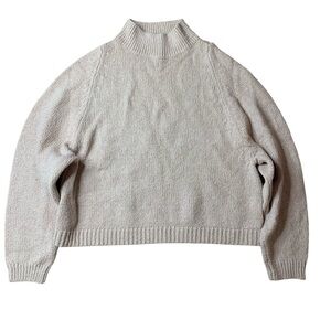 Old Navy Go-Recycled Mock-Neck Raglan Sweater - Beige/ light pink S